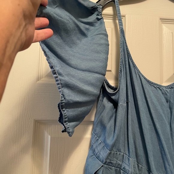 Elogui plus size 22 fit and flair chambray dress - Picture 8 of 9